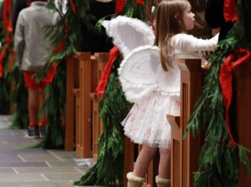 Family Tranditional Worship Christmas Square