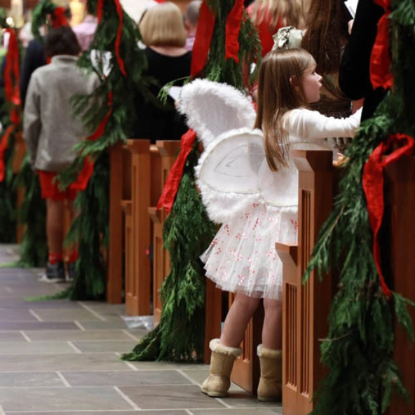 Family Tranditional Worship Christmas Square