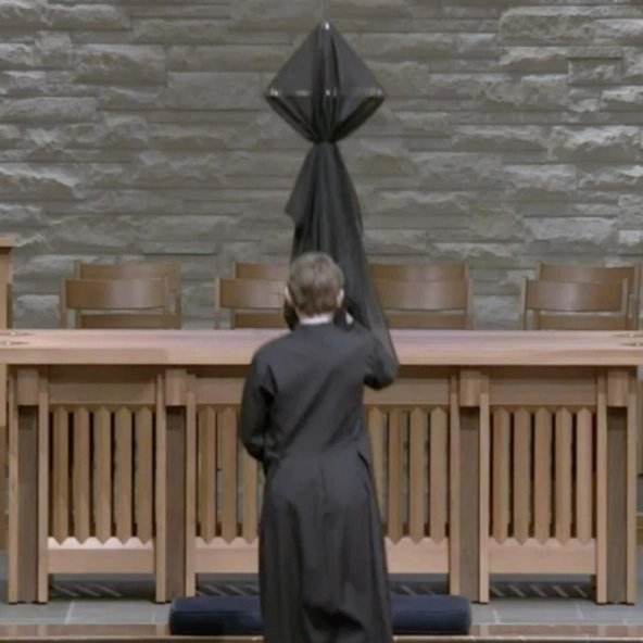 Good Friday shrouded cross