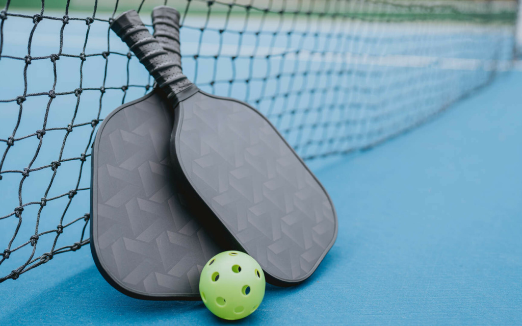 Pickleball racket and ball