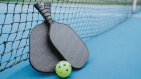 Pickleball racket and ball