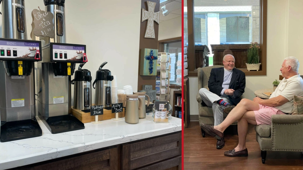 Bookstore coffee and chairs